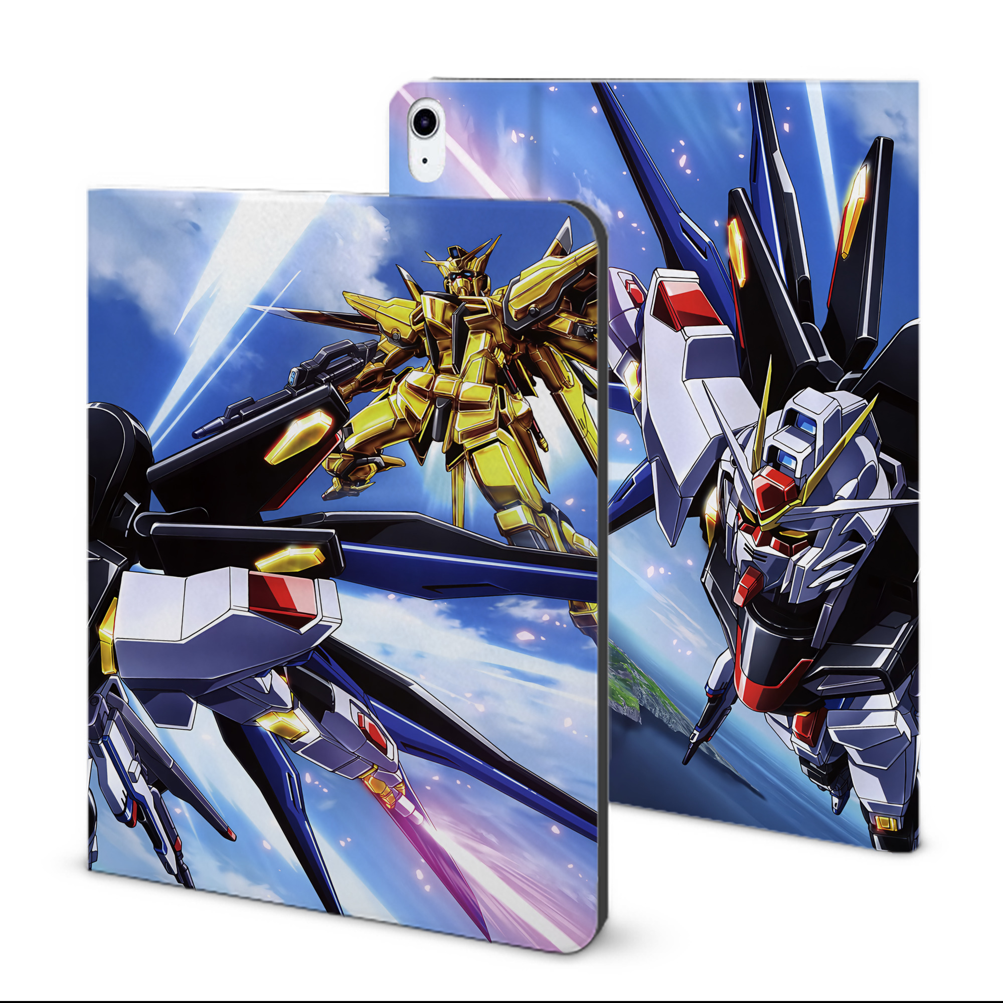 （画像用） 機動戦士ガンダム Mobile Suit Gundam IPad ケース ブック型 PUレザー TPU 耐衝撃 軽量 薄型 ペン収納なし 全面保護 IPad 各モデル対応